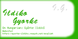 ildiko gyorke business card