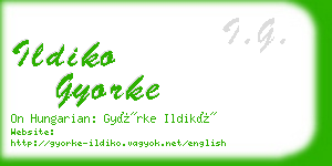 ildiko gyorke business card
